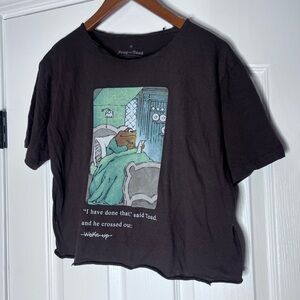 Frog and toad Cropped T-Shirt - Brown  - Med
